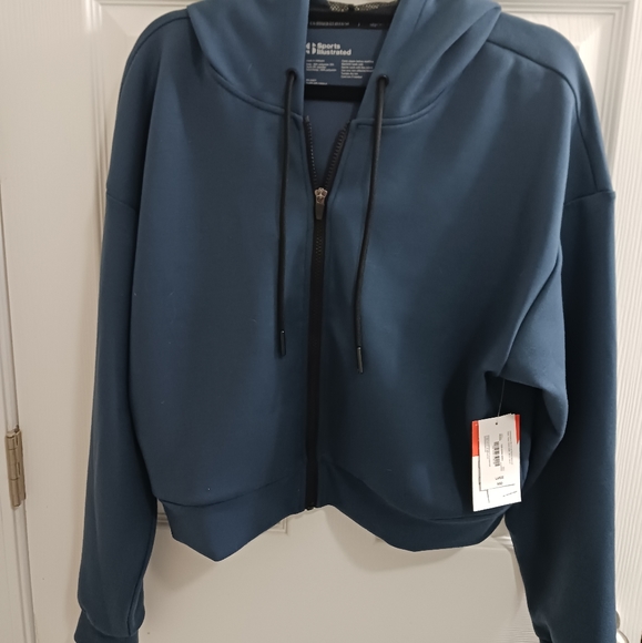 Sports Illustrated Womens Long Sleeve Hoodie Brand New Size Large Color Petrol - Picture 2 of 5